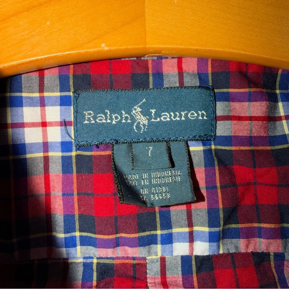 Ralph Lauren Red and Blue Plaid Shirt